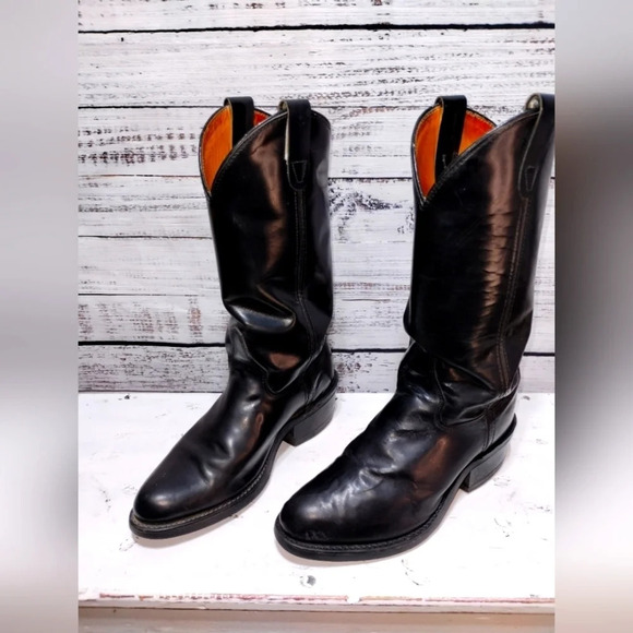 Double‎ H By Richland Cowboy Boot Black size 5.5 Slip Resistant Cat Paw - Picture 3 of 6